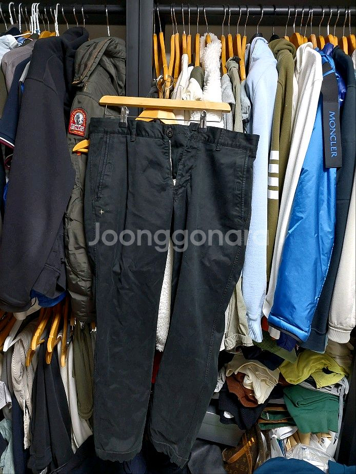 스톤아일랜드 블랙 남성 면바지 w32 백화점판--0