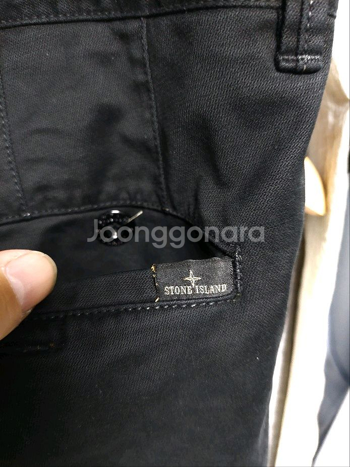 스톤아일랜드 블랙 남성 면바지 w32 백화점판--1