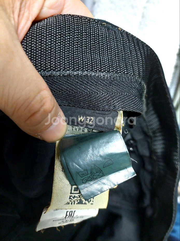 스톤아일랜드 블랙 남성 면바지 w32 백화점판--5