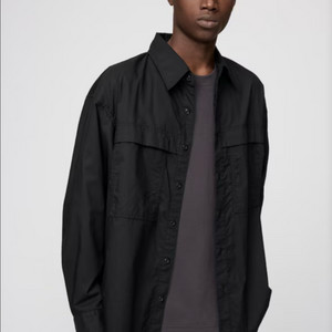 [M,L]새제품 25FW 유니클로 U 유틸리티셔츠 블랙