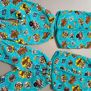 뽀로로 극세사 수면 조끼바지 세트 65~70 쌍둥이겨울잠옷