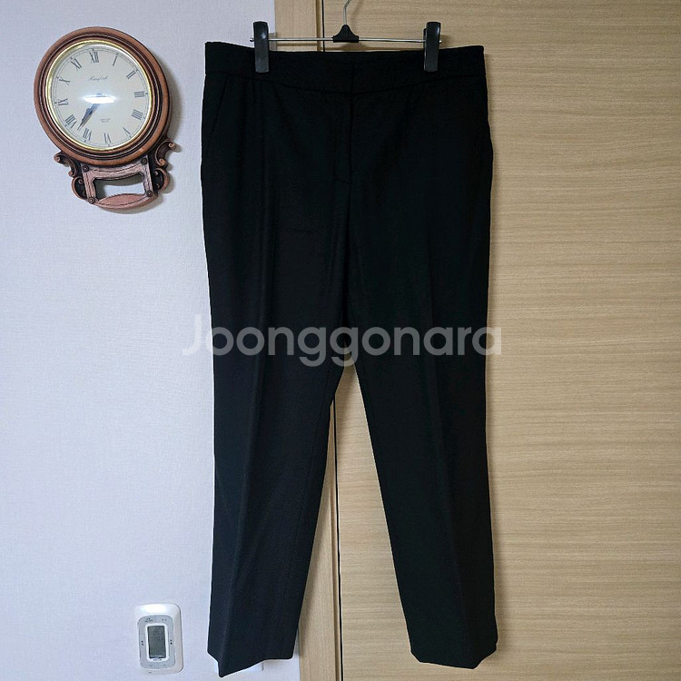 구호(KUHO) 블랙 울 스트레이트핏 슬랙스 정장바지--0