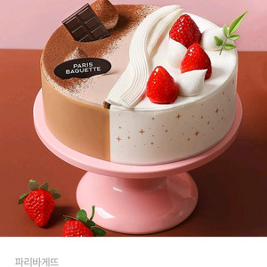 파리바게트 반반케이크 (초코/딸기)