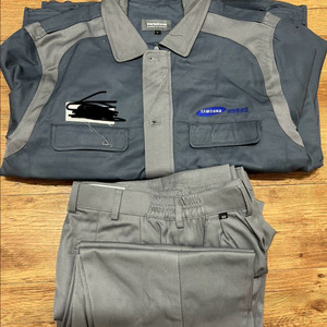 산업용 작업복 세트 (셔츠+바지+베스트)