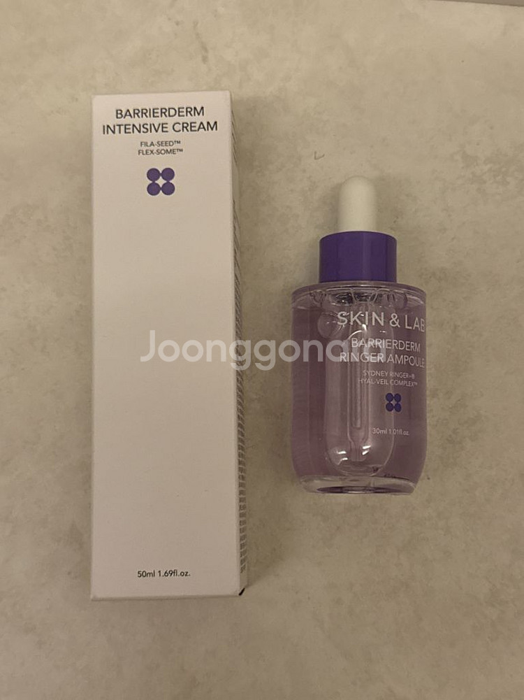 [새상품] 스킨앤랩 배리어덤 링거 앰플 + 크림 세트--0