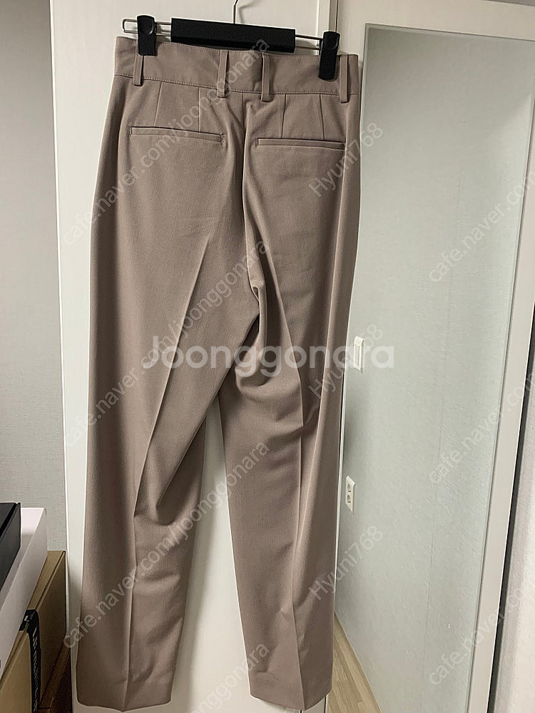 무탠다드 더블 버튼투턱와이드슬랙스그레이쉬베이지27판매--1