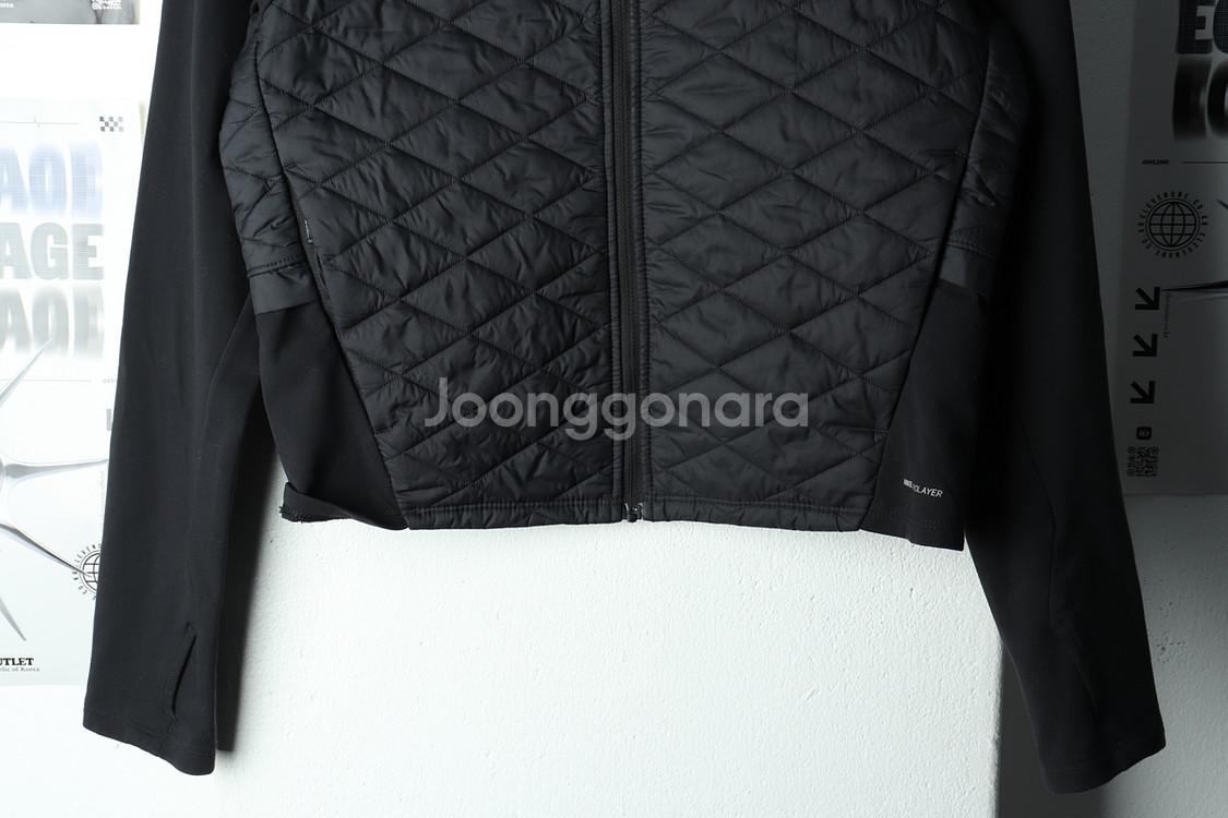 W(M) 나이키 집업 바람막이 점퍼자켓 런닝 블랙--3