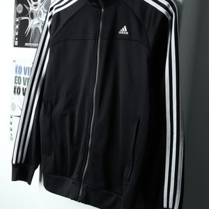 (M) 아디다스 집업져지 트랙탑 블랙 삼선 올드스쿨