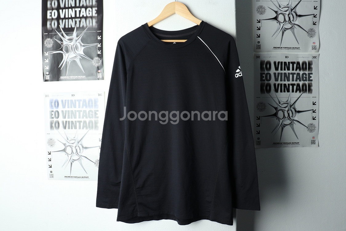 (XL) 아디다스 긴팔티셔츠 기능성 나그랑 블랙--1