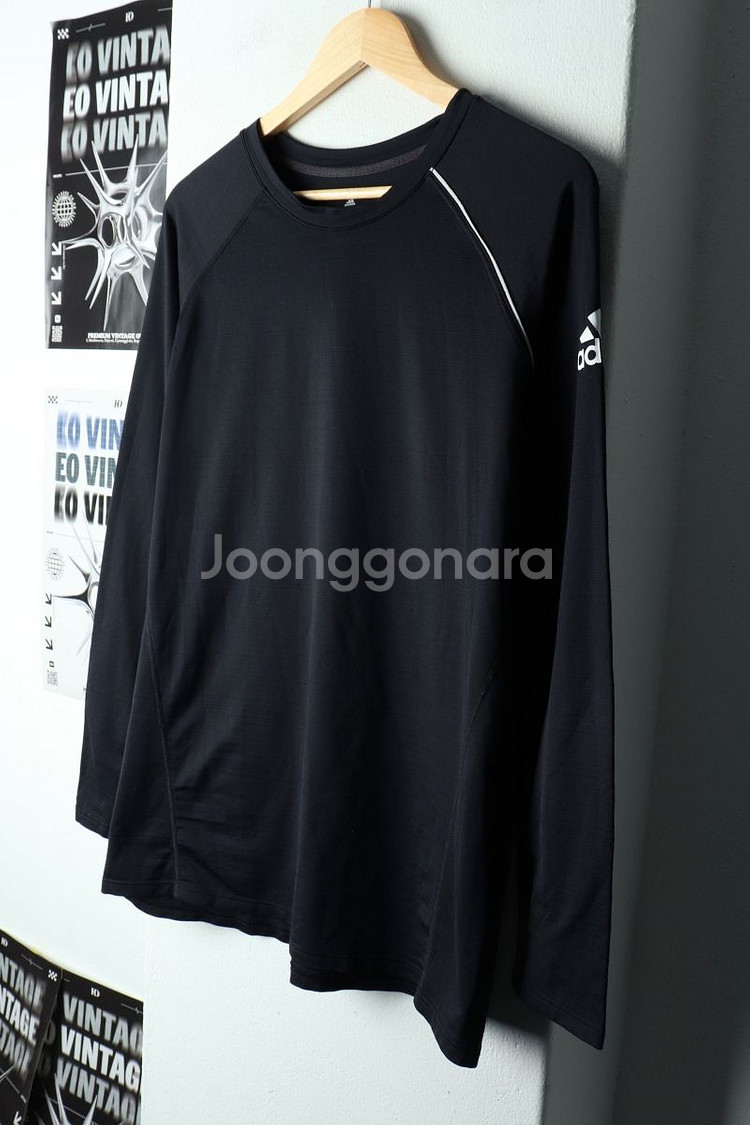 (XL) 아디다스 긴팔티셔츠 기능성 나그랑 블랙--0
