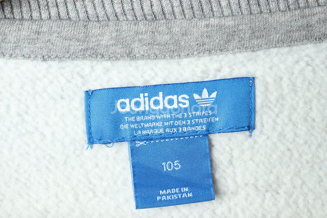 (XL) 아디다스 맨투맨 티셔츠 그레이 빅로고 기모--6