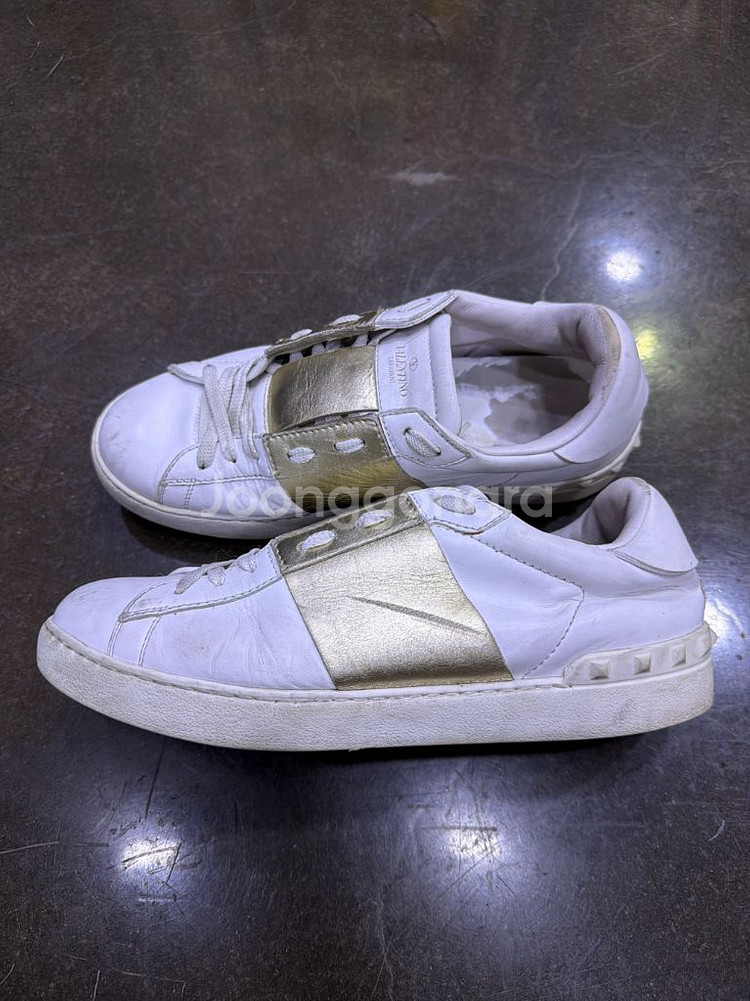 발렌티노 히든 락스터드 화이트 골드 스니커즈 41.5--4