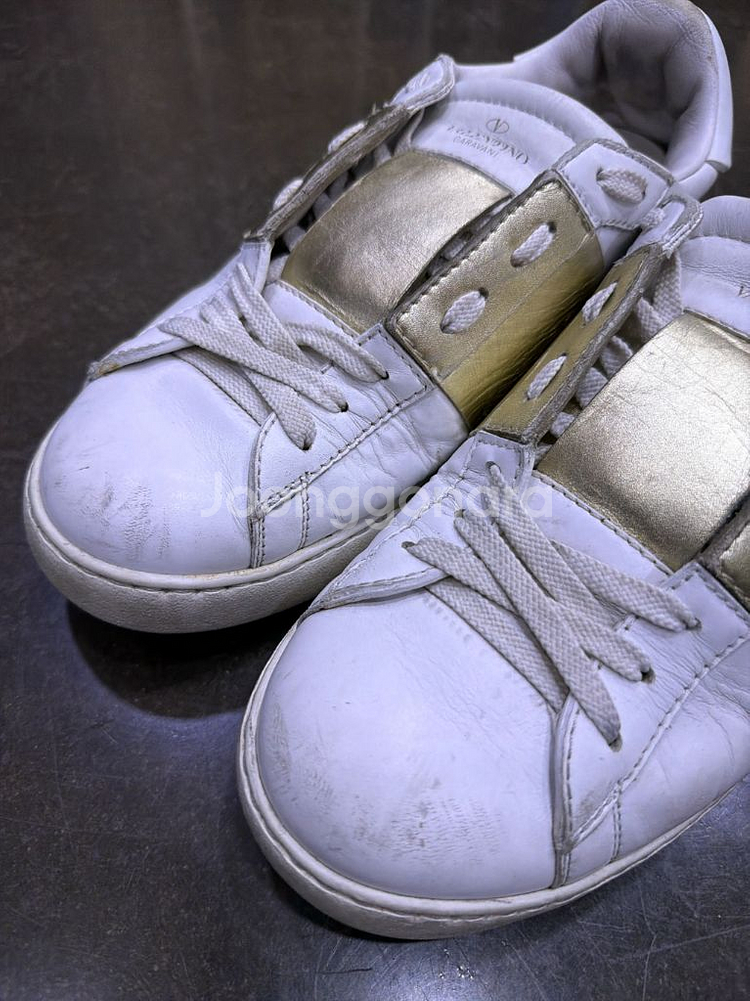 발렌티노 히든 락스터드 화이트 골드 스니커즈 41.5--2