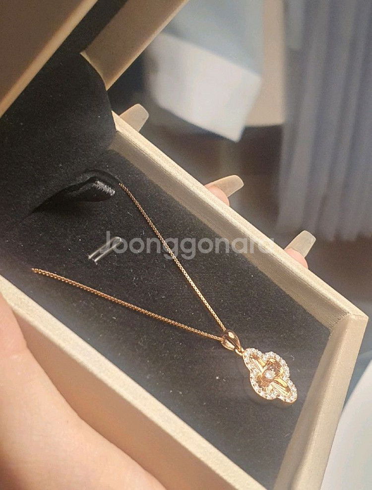 반클 로즈골드 목걸이 (925실버)--1