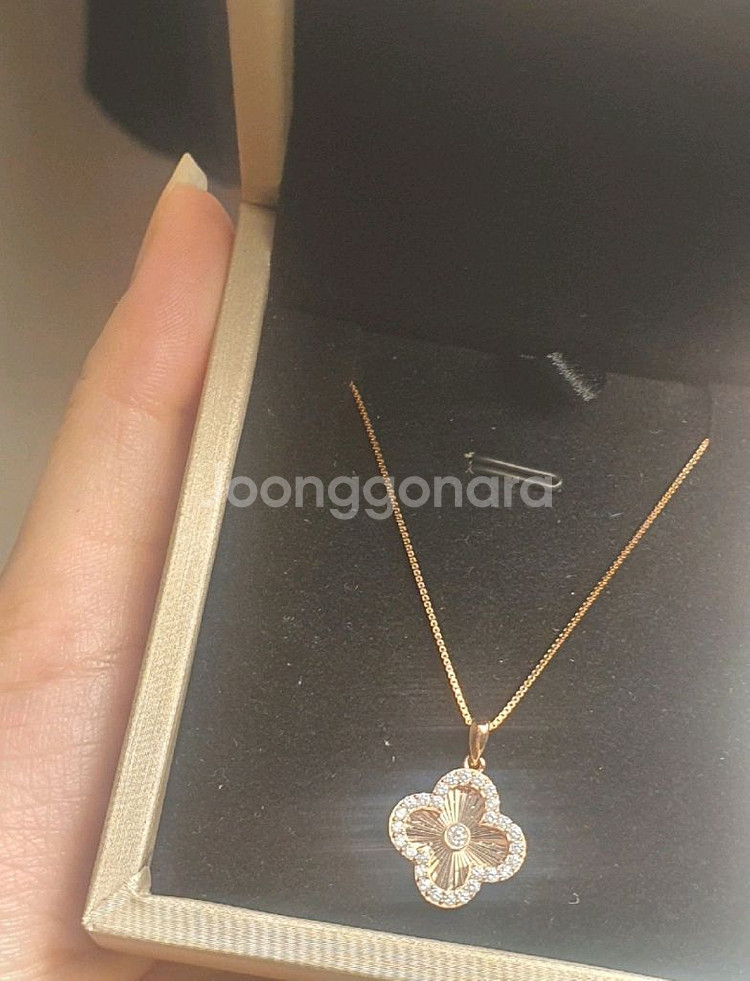 반클 로즈골드 목걸이 (925실버)--2