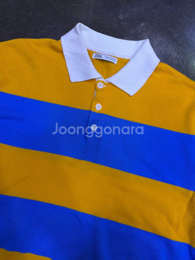 자라 스트라이프 캐쥬얼 니트 럭비티 M--3