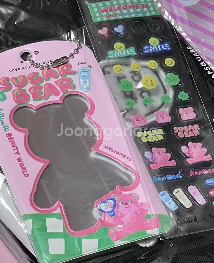 필리밀리 노티드 거울 키링+스티커--0