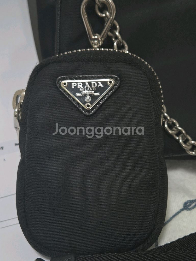 [새상품급] 프라다 리에디션 테수토 은장 체인 호보백--2