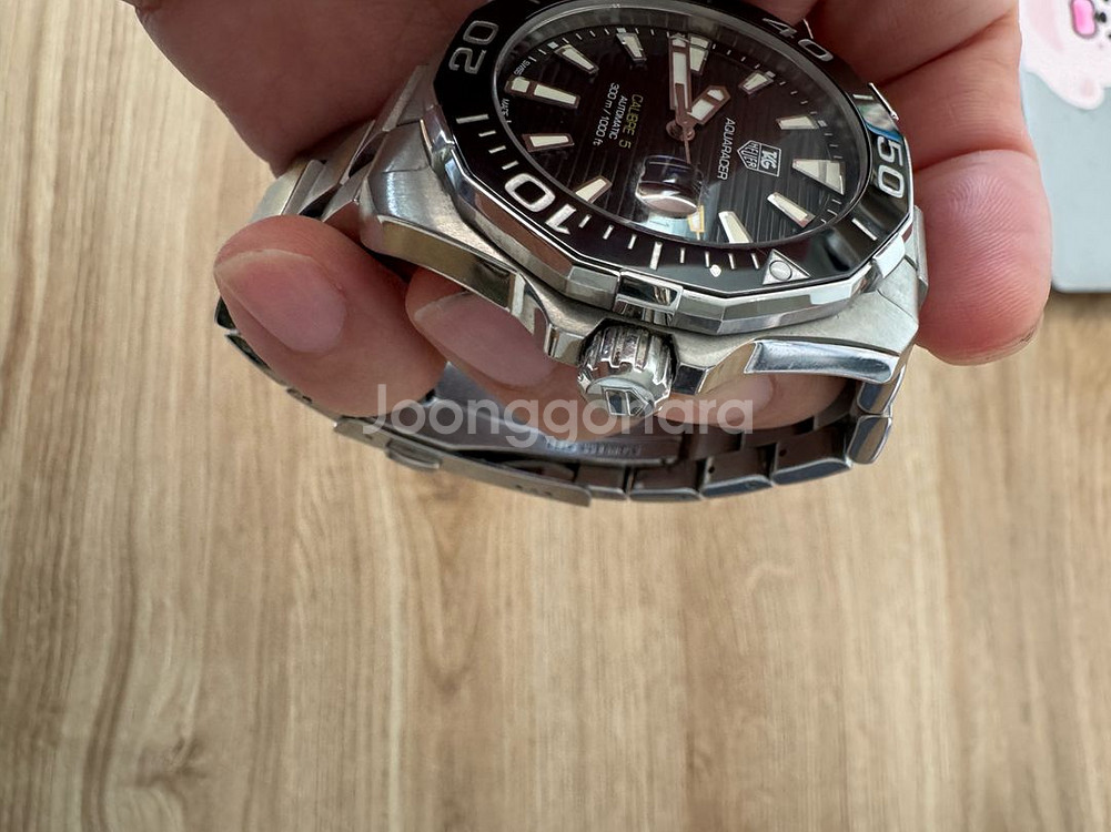 태그호이어 아쿠아레이서 300 오토 검판 41미리 세라믹--4