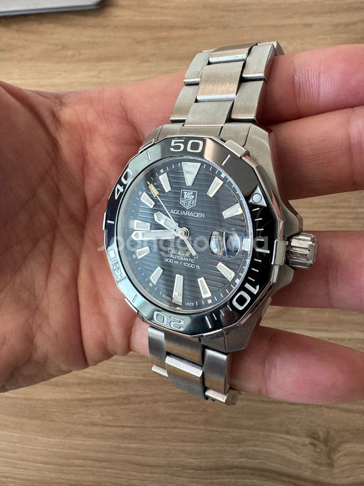 태그호이어 아쿠아레이서 300 오토 검판 41미리 세라믹--1