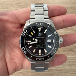 태그호이어 아쿠아레이서 300 오토 검판 41미리 세라믹