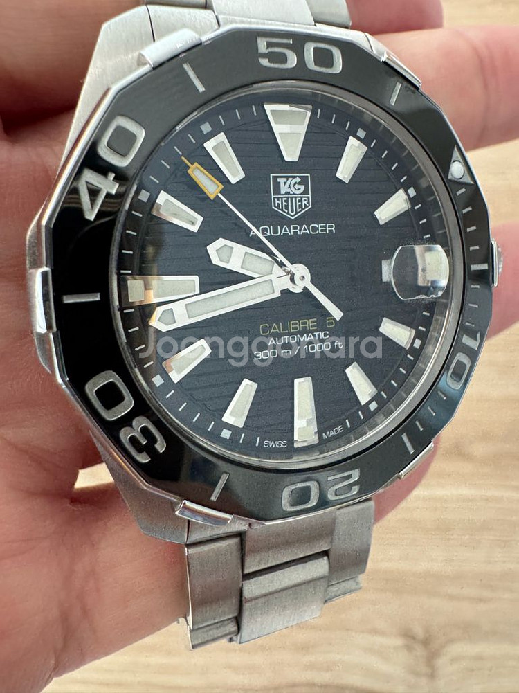 태그호이어 아쿠아레이서 300 오토 검판 41미리 세라믹--2