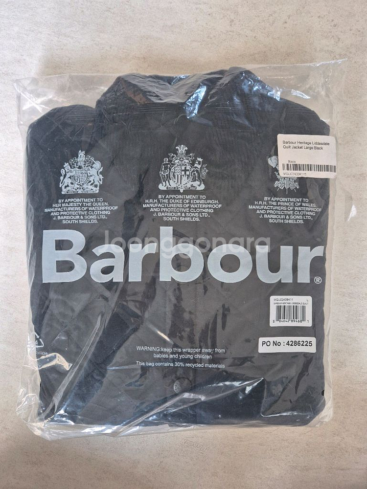 바버 헤리티지 리데스데일 퀼팅 자켓(블랙, L)--0