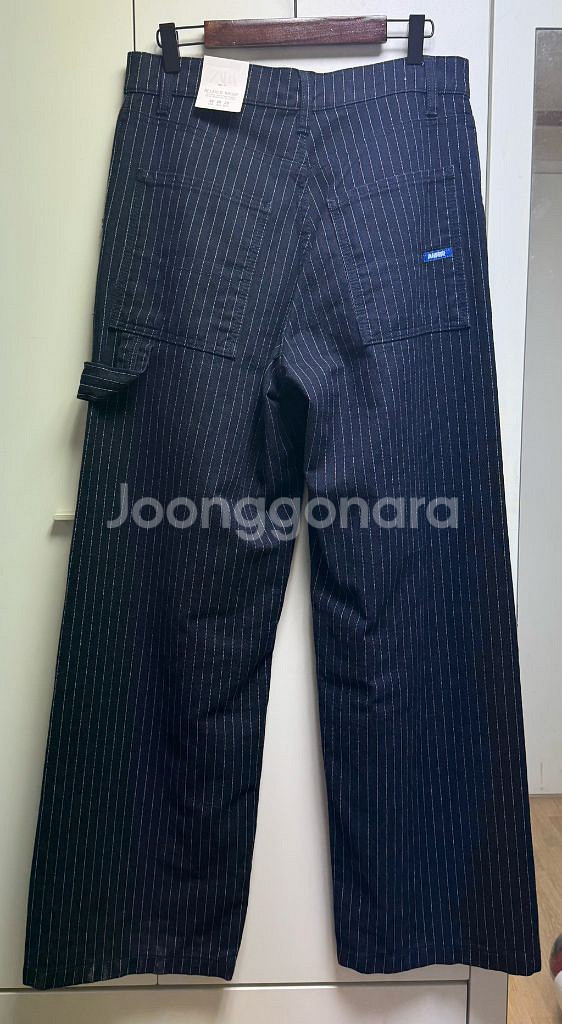 자라 스트라이프 릴렉스핏 팬츠 블루 29사이즈--2