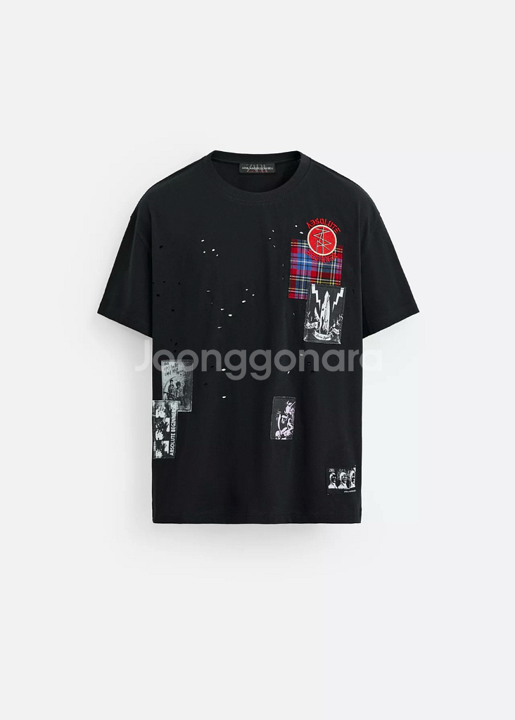 자라 앤더슨벨 그래픽 패치 티셔츠 L사이즈--0