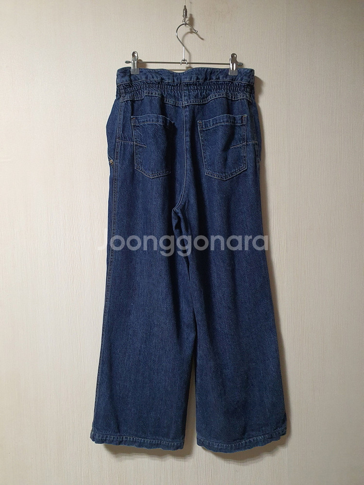 마인 MINE 백밴딩 투턱 와이드 데님 팬츠 55 사이즈 정품 24SS--6
