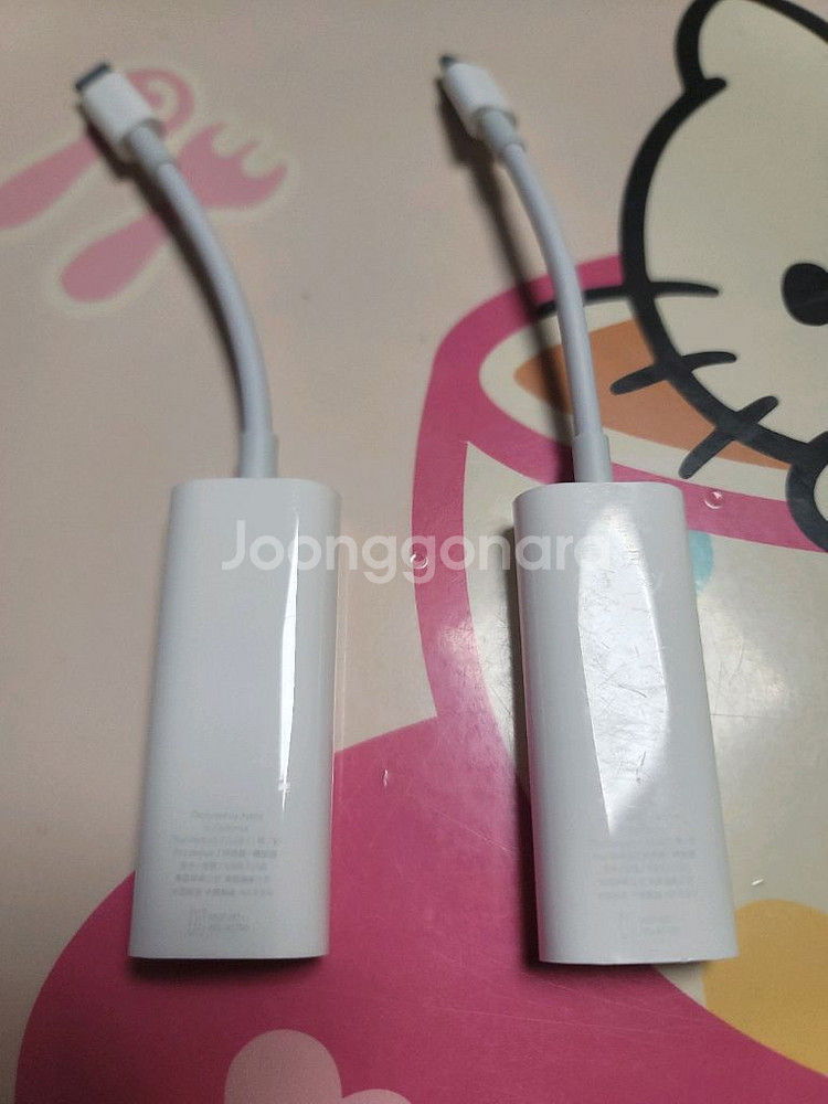 썬더볼트3 USB-C to 2 어댑터(애플정품), 코닝 썬더볼트2. 5.5m 판매합니다.--4