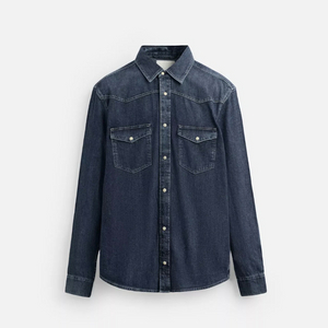 자라 웨스턴 데님 셔츠 블루 M사이즈