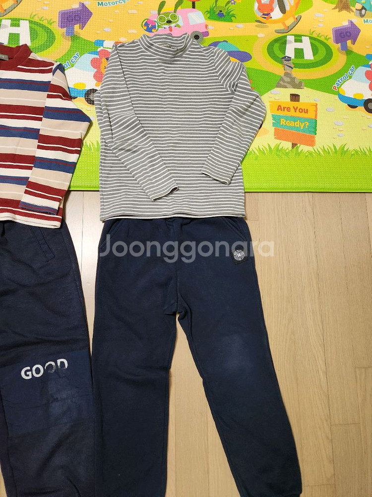 140사이즈 남아 간절기 겨울바지 티셔츠 7벌 일괄--5