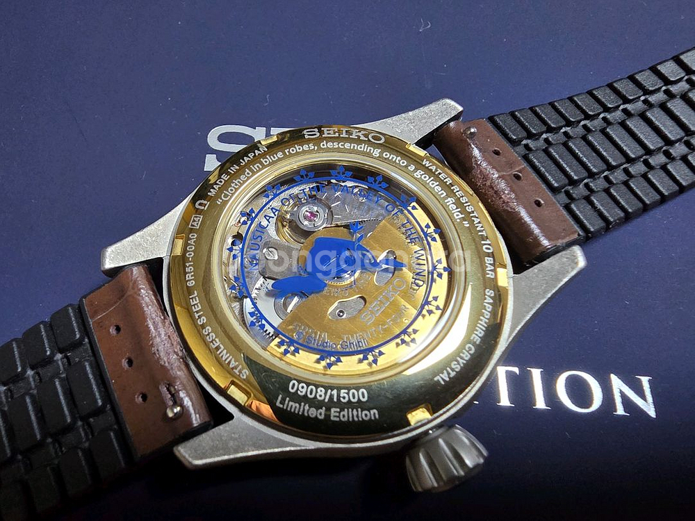 세이코 오토매틱 한정판 지브리 바람의계곡 나우시카 24년 3월 일본 스탬핑박스풀셋, 8만원 히어쉬 스트랩상태 좋은편--4