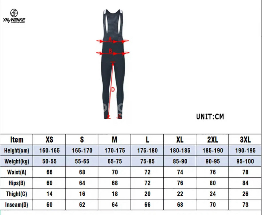 YKYWBIKE 남성용 빕 타이즈 네이비 S--2