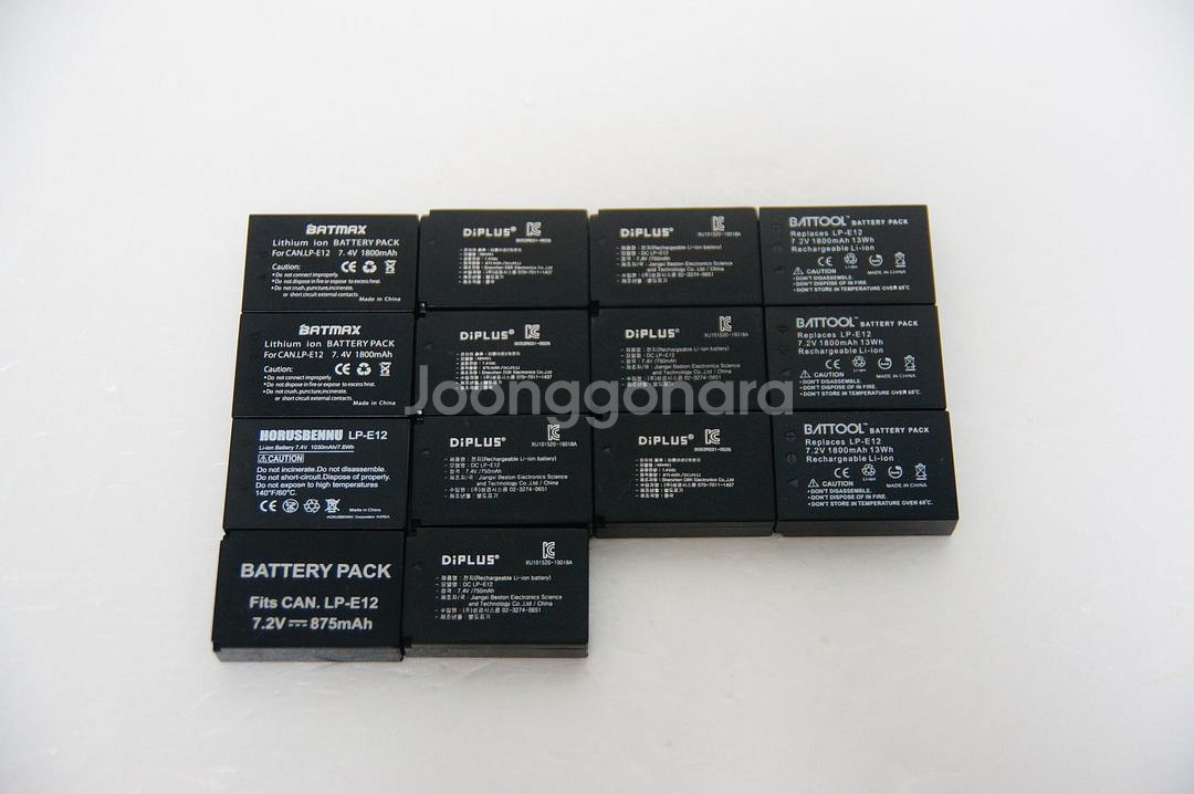 [캐논] EOS M 미러리스용 배터리 E-12 팝니다--1