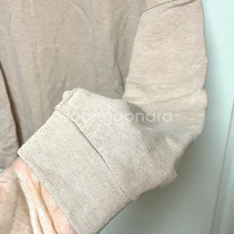 빅사이즈 인디고핑크 레터링 면 긴팔티--3