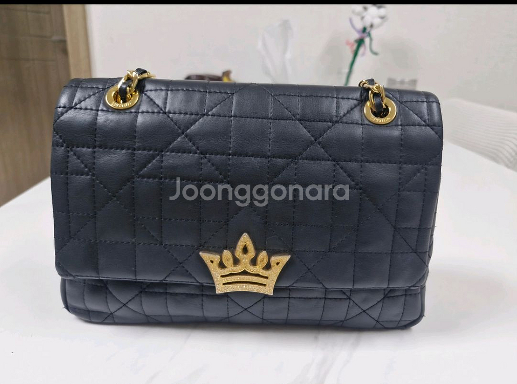 제이에스티나 블랙 퀼팅 숄더백--0