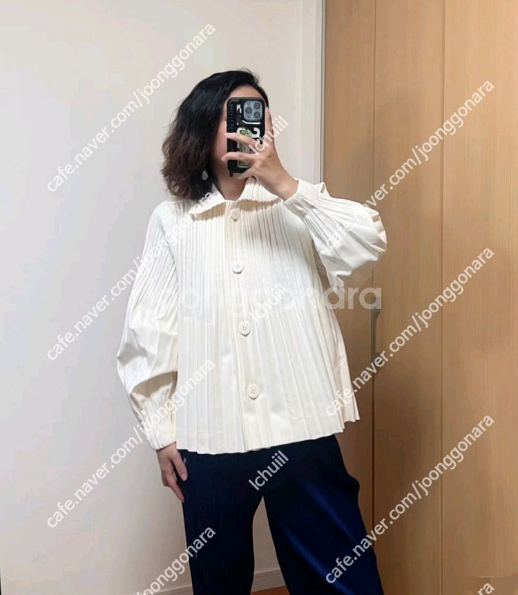 플리츠플리즈 스무스 코트 ,반목 미스트--2