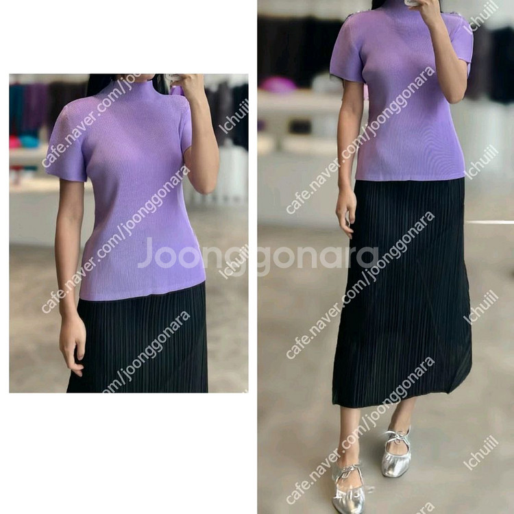 플리츠플리즈 스무스 코트 ,반목 미스트--4