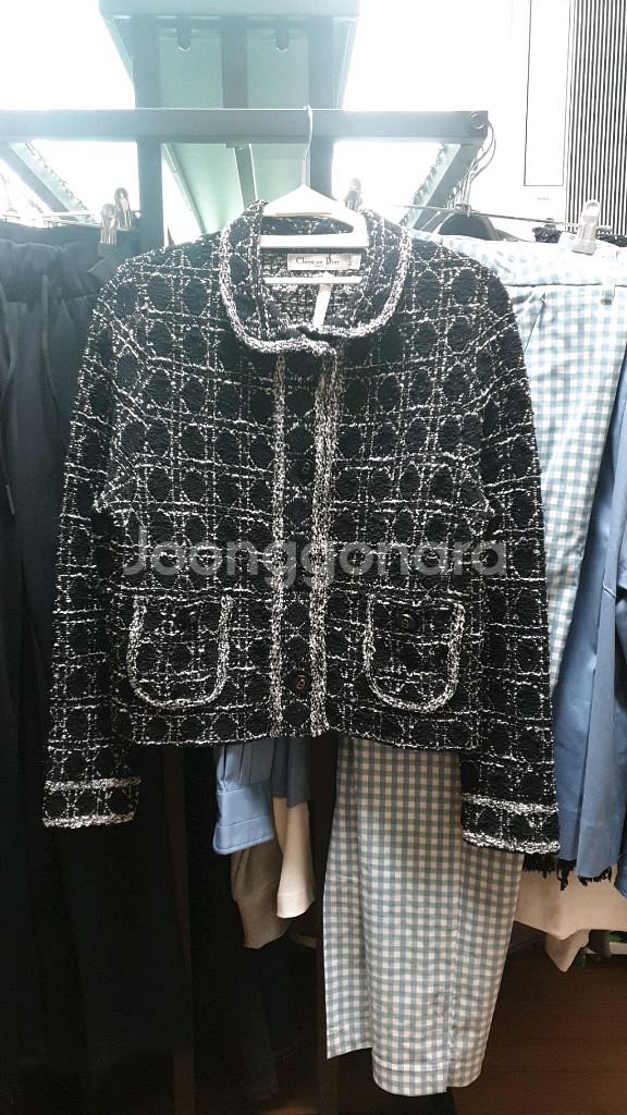 디올 트위드 자켓--0