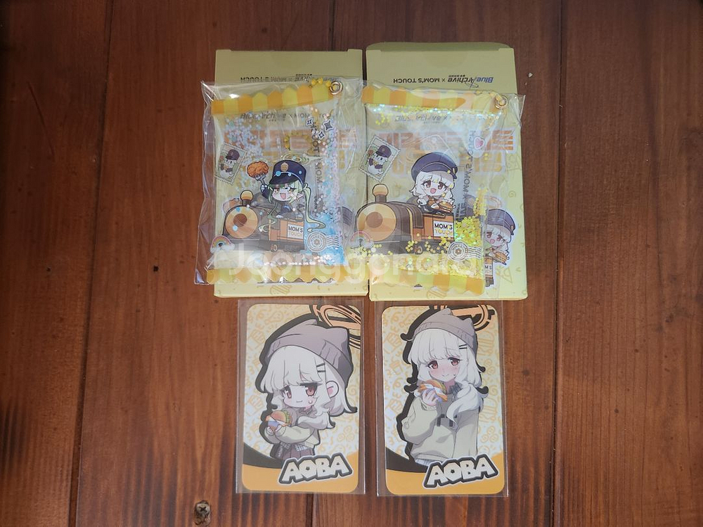 블루아카이브 맘스터치 노조미 아오바 키링 포토카드--0