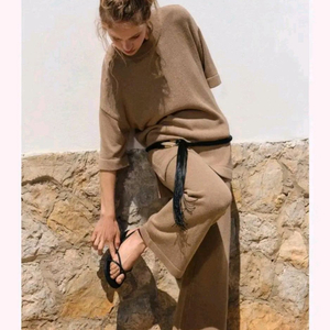 zara 자라 린넨 니트 탑 - M