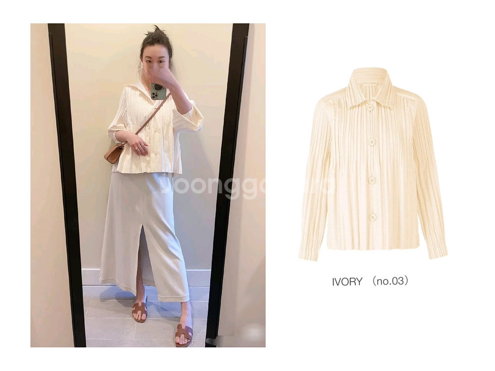 플리츠플리즈 스무스 코트 ,반목 미스트--1