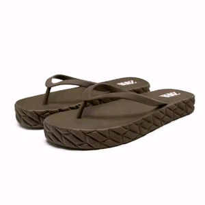 zara 자라 러버라이즈드 플랫 샌들 - 브라운 (38)