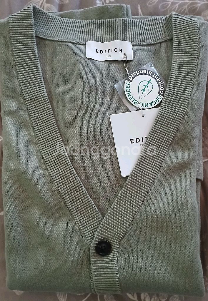 에디션 남성 니트 가디건에디션 소매 배색 라인 가디건 / 새상품--0