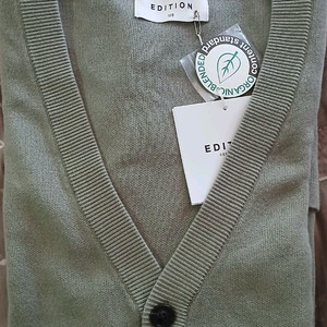 에디션 남성 니트 가디건에디션 소매 배색 라인 가디건 / 새상품