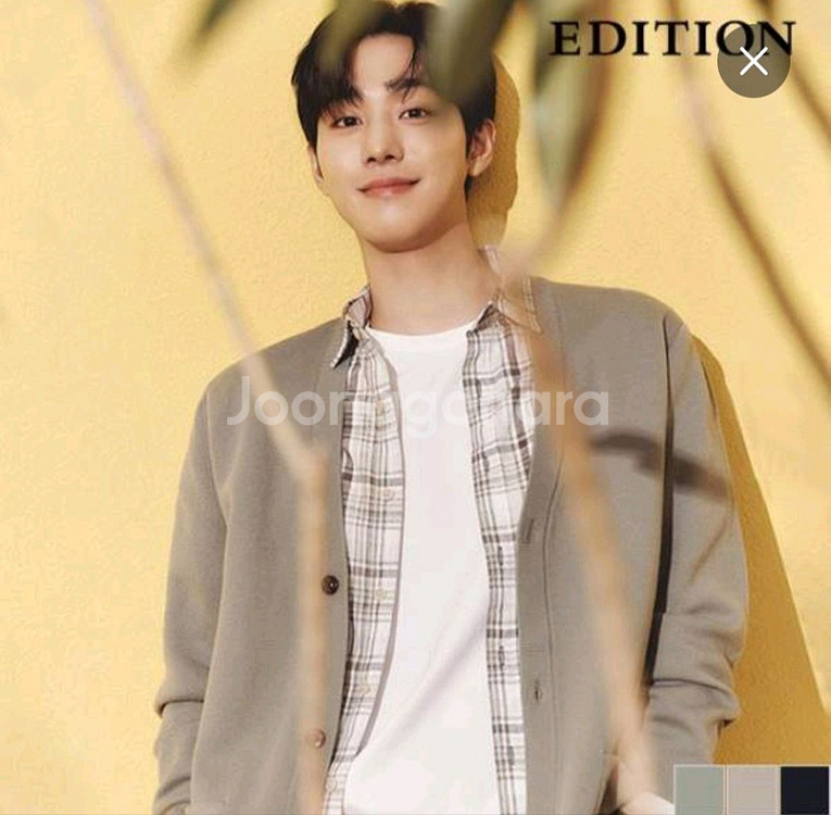 에디션 남성 니트 가디건에디션 소매 배색 라인 가디건 / 새상품--1