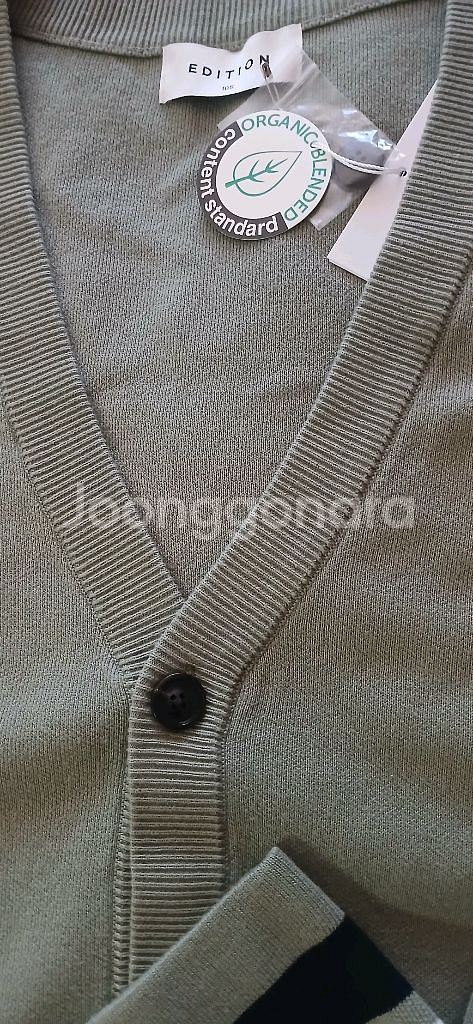 에디션 남성 니트 가디건에디션 소매 배색 라인 가디건 / 새상품--2