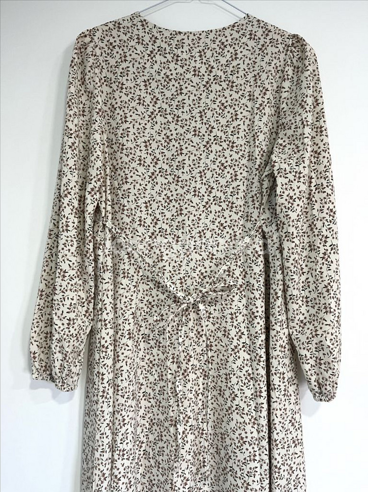 새상품/블랙라벨 패턴 롱원피스--3